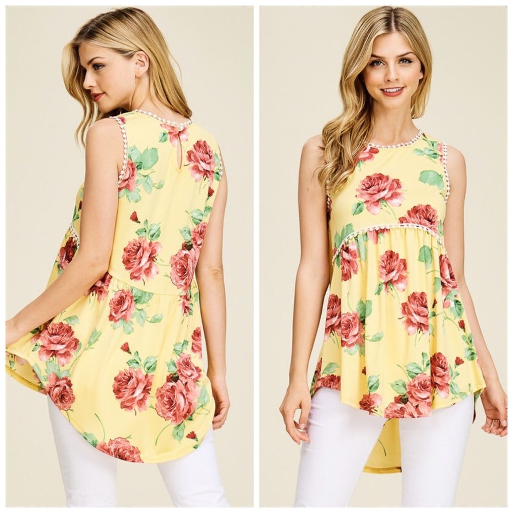 LAST 1! ❤️Gorgeous Sleeveless Floral Top! - Picture 2 of 4
